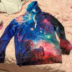 Galaxy print hoodie